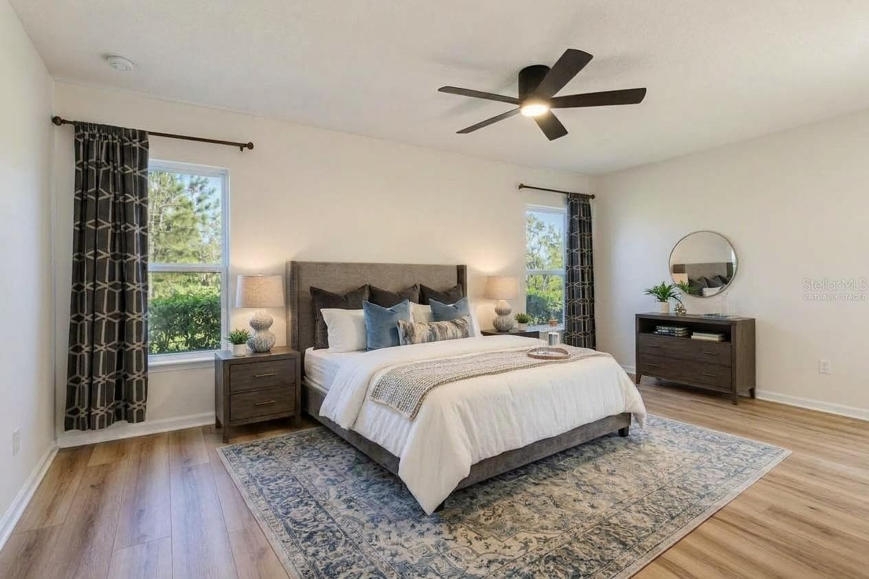 Primary Bedroom -Virtually staged - 110 GLENEAGLE GRANDE DR, DAYTONA BEACH