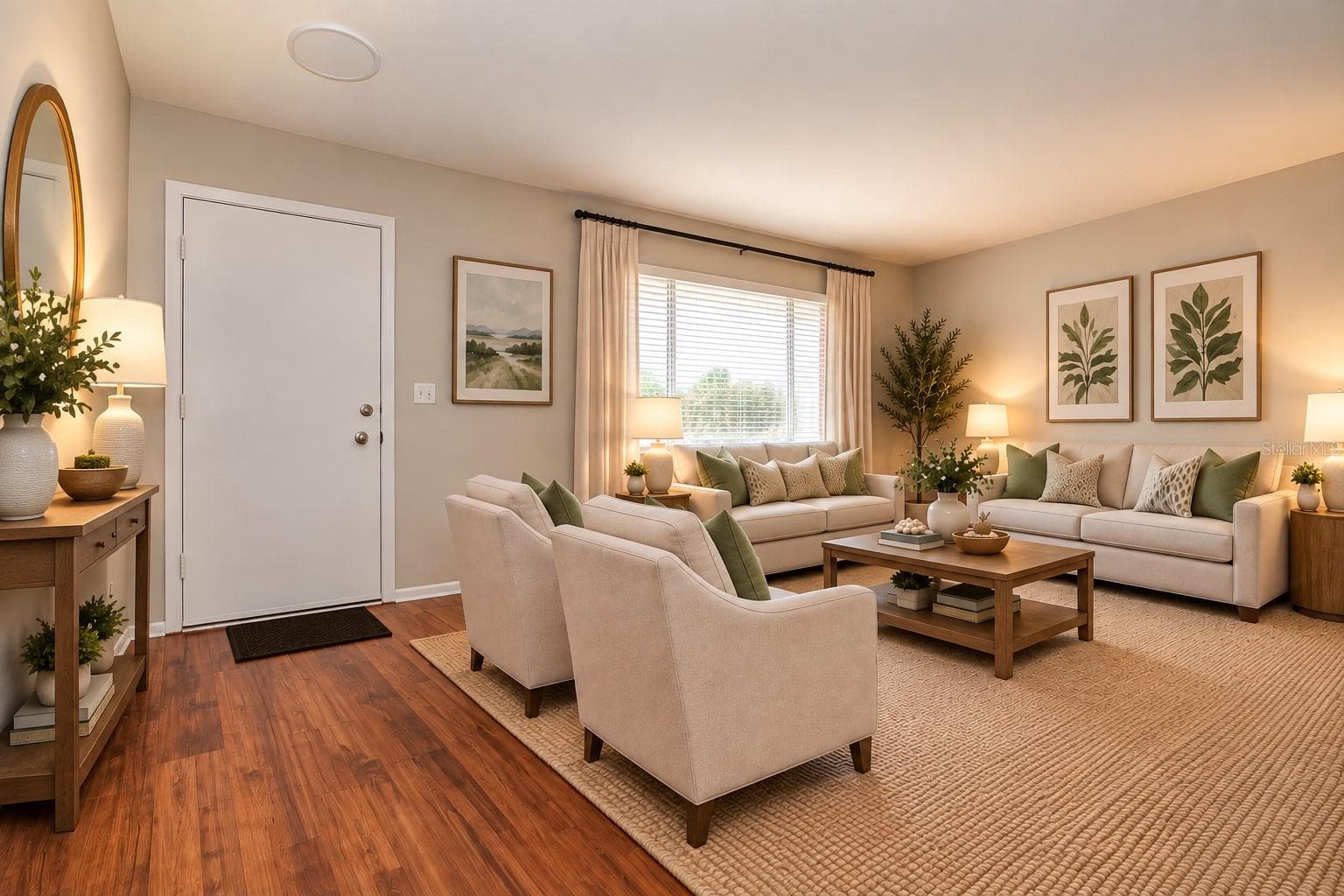 Staged Living Room - 1507 N LAKE DR, SUN CITY CENTER