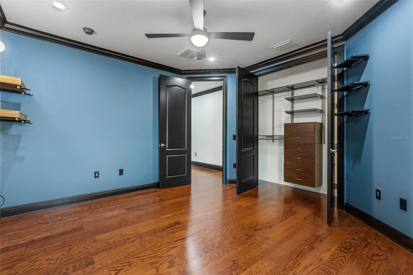 Custom interchangeable closet organizer system and dramatic accents. - 2734 BELLERIVE DR, LAKELAND