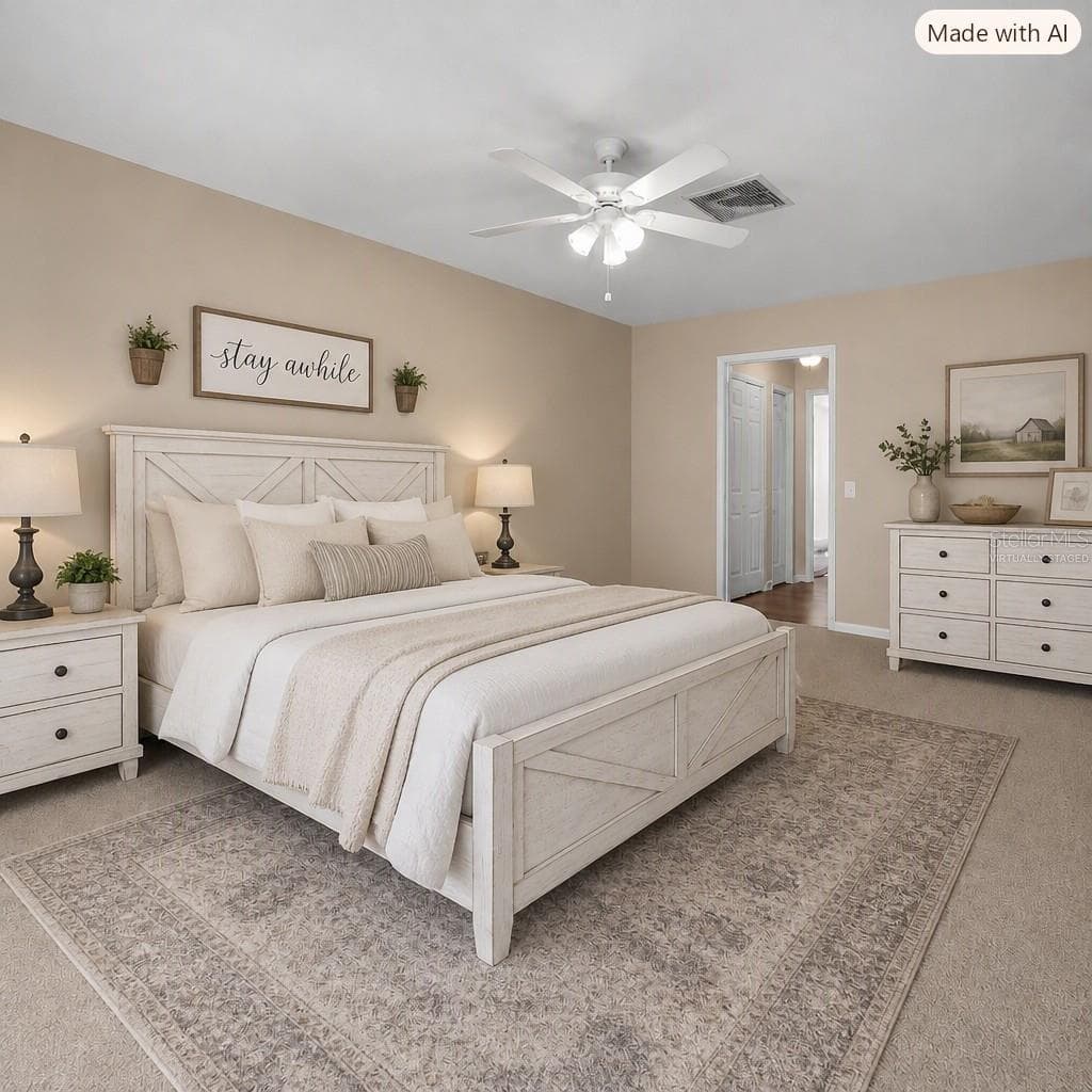 VIRTUALLY STAGED PRIMARY BEDROOM - 4365 CREEKWOOD LN #4365, MULBERRY