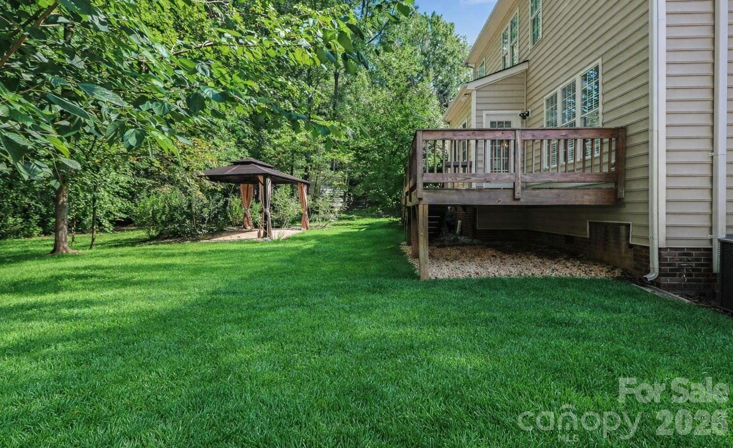 Backyard with Deck & Gazebo - 17028 Hampton Trace Road, Huntersville