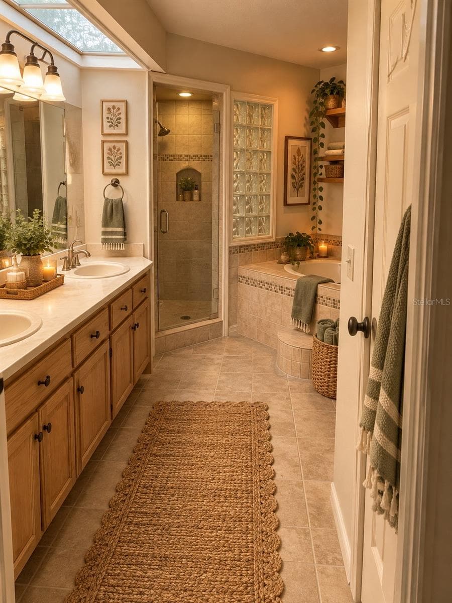 Primary Bath Virtual staged - 402 DATE PALM CT NE, ST PETERSBURG