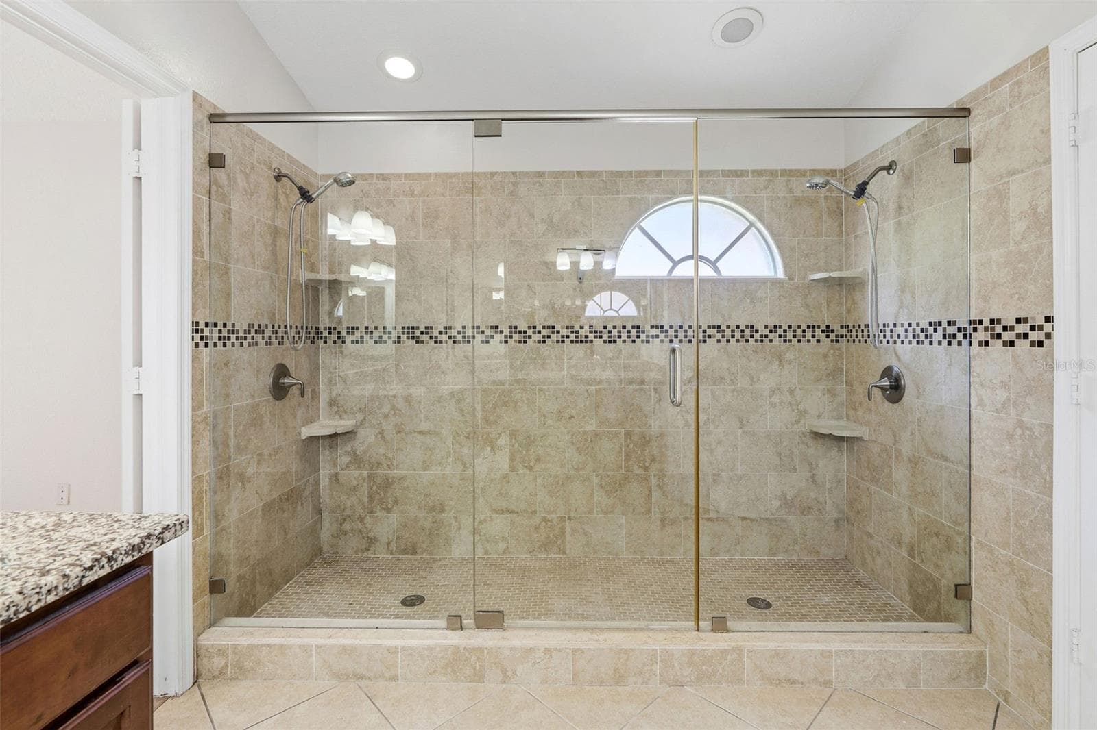 MASTER SHOWER WITH DUAL SHOWER HEADSMASTER BATHROOM WITH DUAL SHOWER WITH DUAL SHOWER HEADS - 29002 OLD MARSH, WESLEY CHAPEL