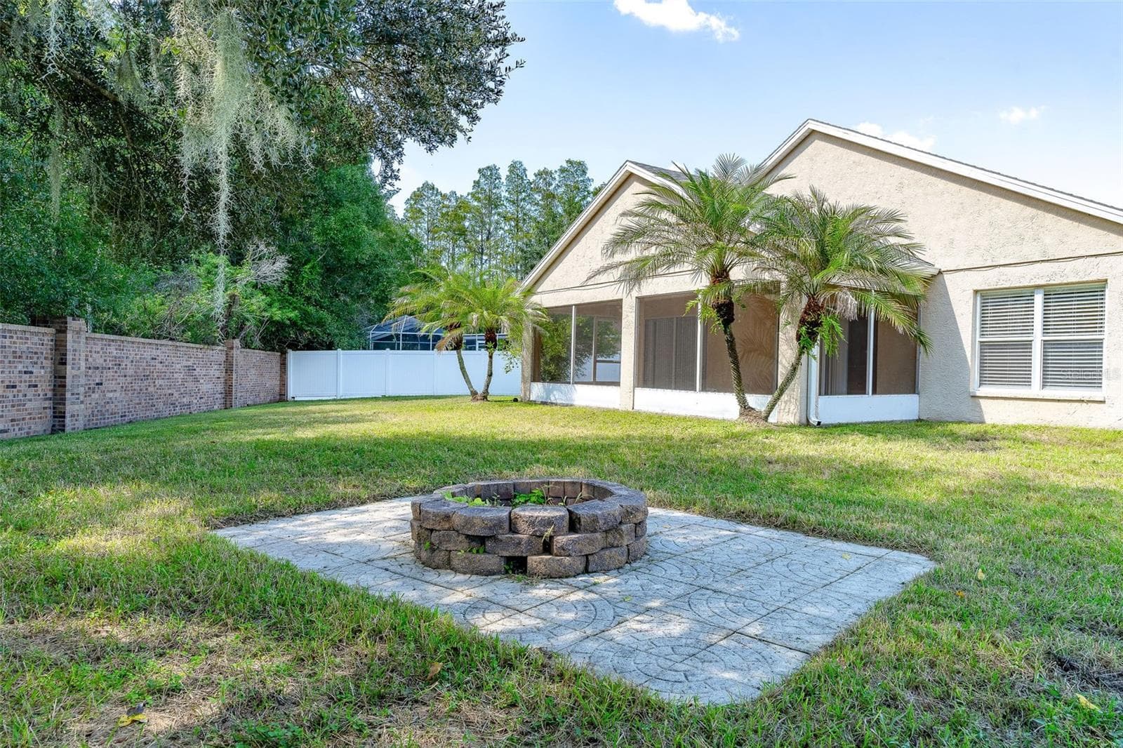 BACKYARD WITH FIRE PIT - 29002 OLD MARSH, WESLEY CHAPEL