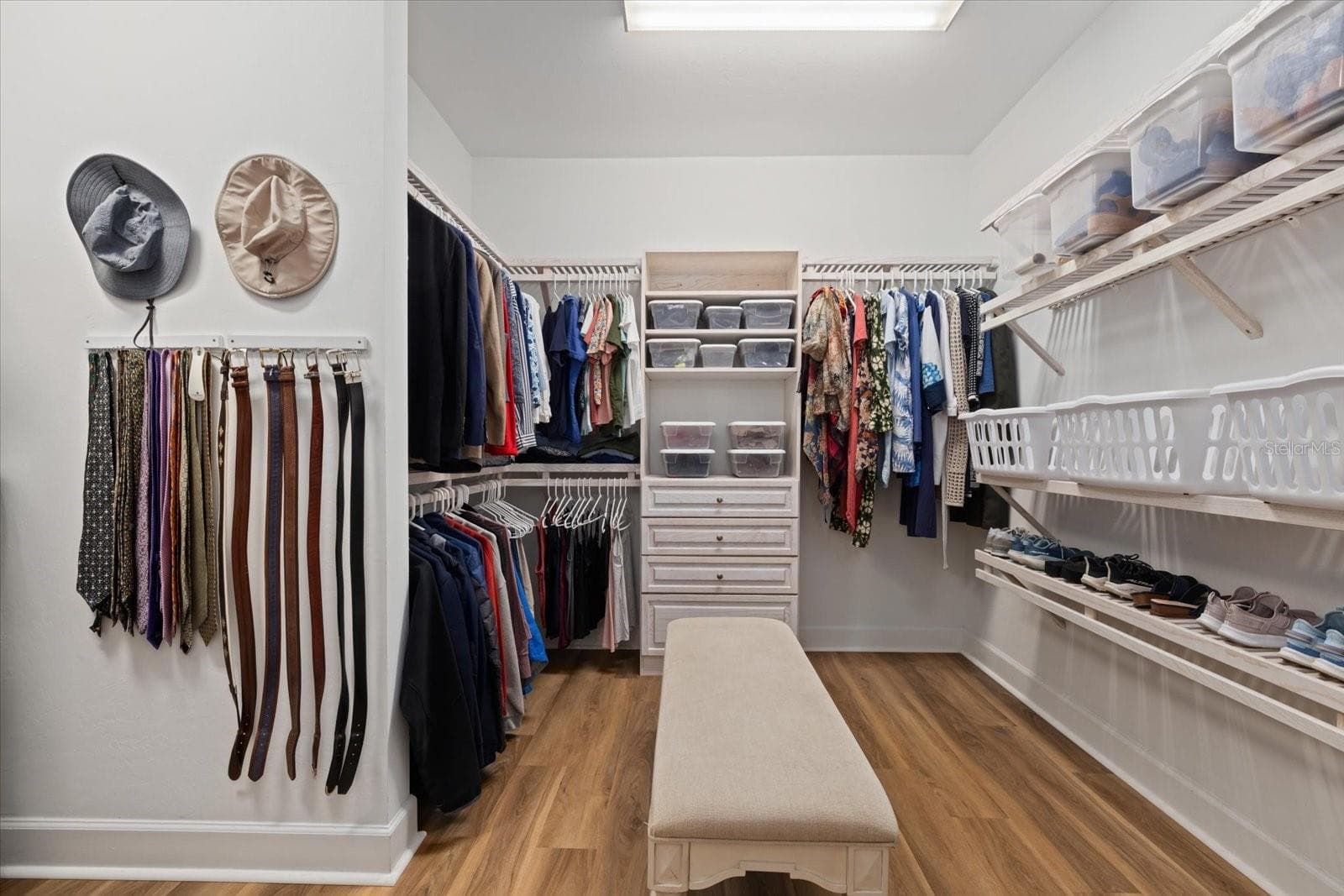 Primary Walk-in closet - 7973 GRANDE SHORES DR, SARASOTA