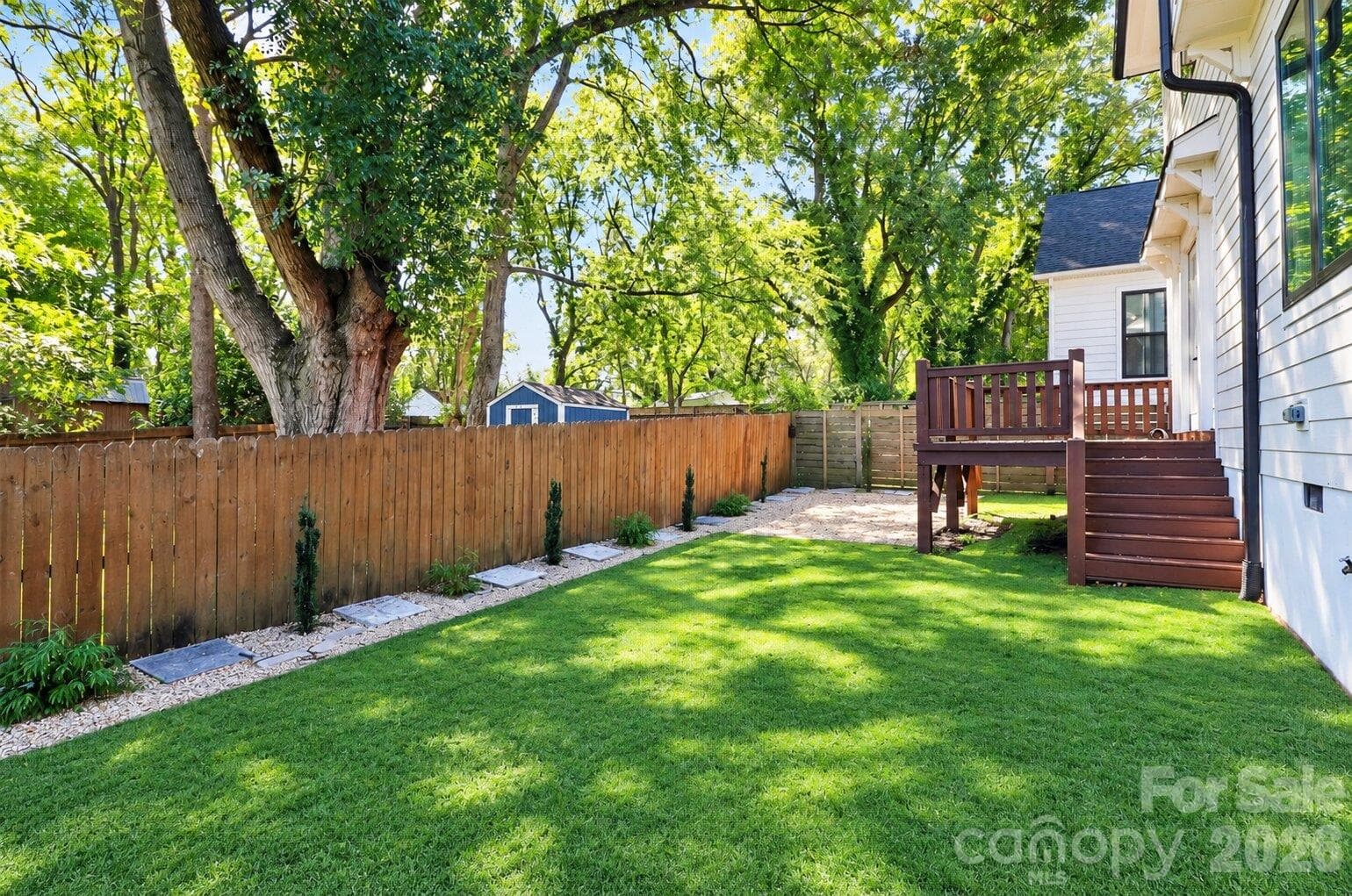 Turfed, Fully Fenced Backyard - 1412 N Caldwell Street, Charlotte