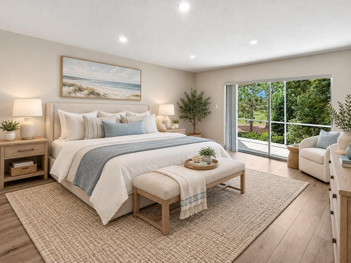 Primary Bedroom Virtually Staged - 919 OSCEOLA RD #207, BELLEAIR