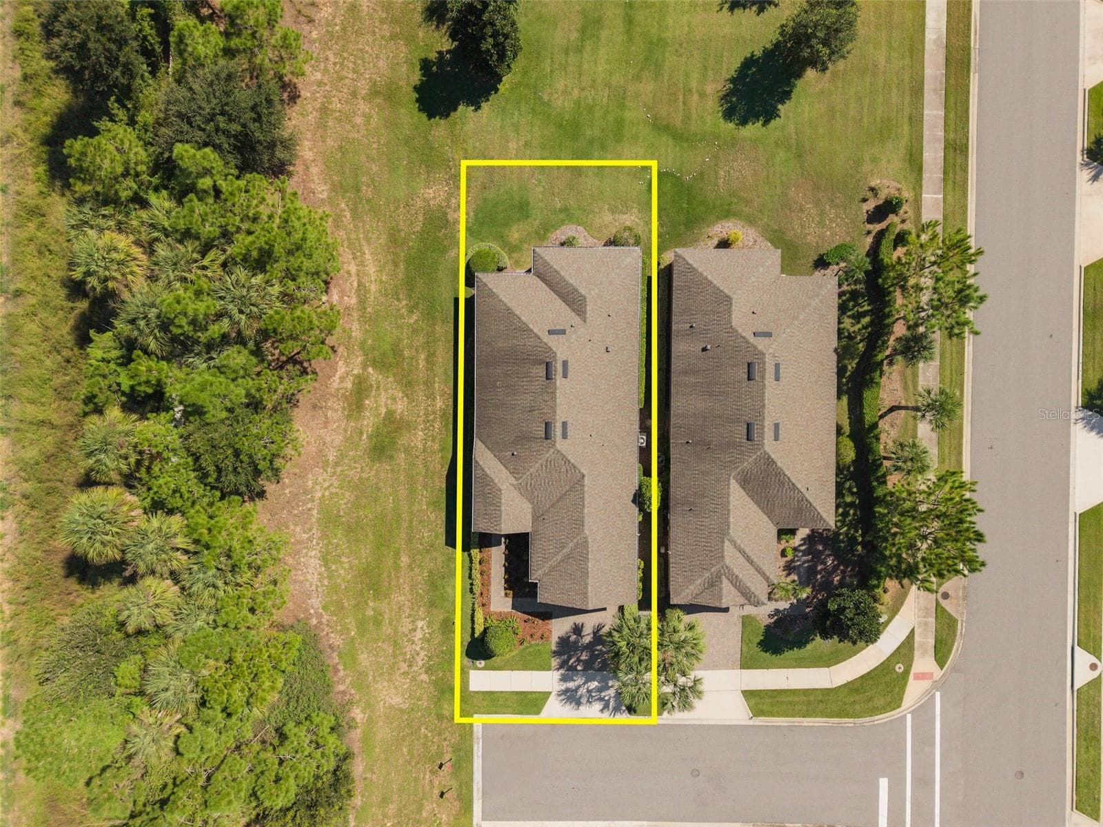 Overhead View displaying the approximate property lines - 2607 CLEMSON RIDGE CT, CLERMONT