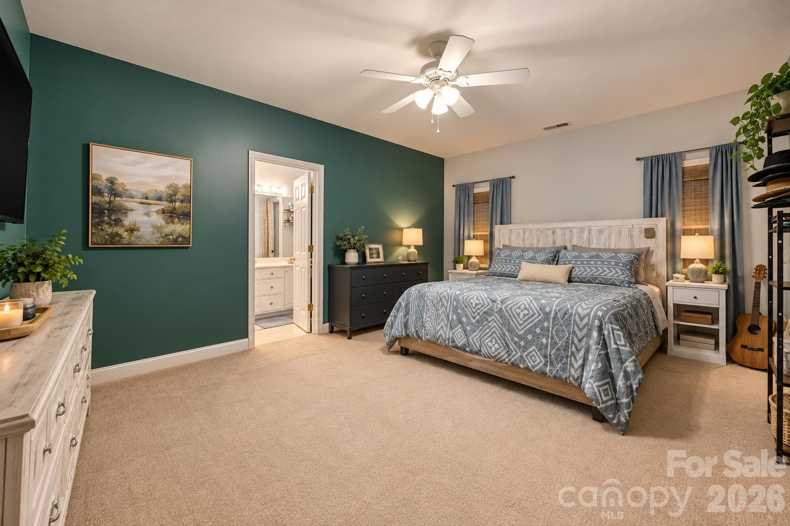 Primary bedroom Virtually staged - 511 S Zion Street, Landis