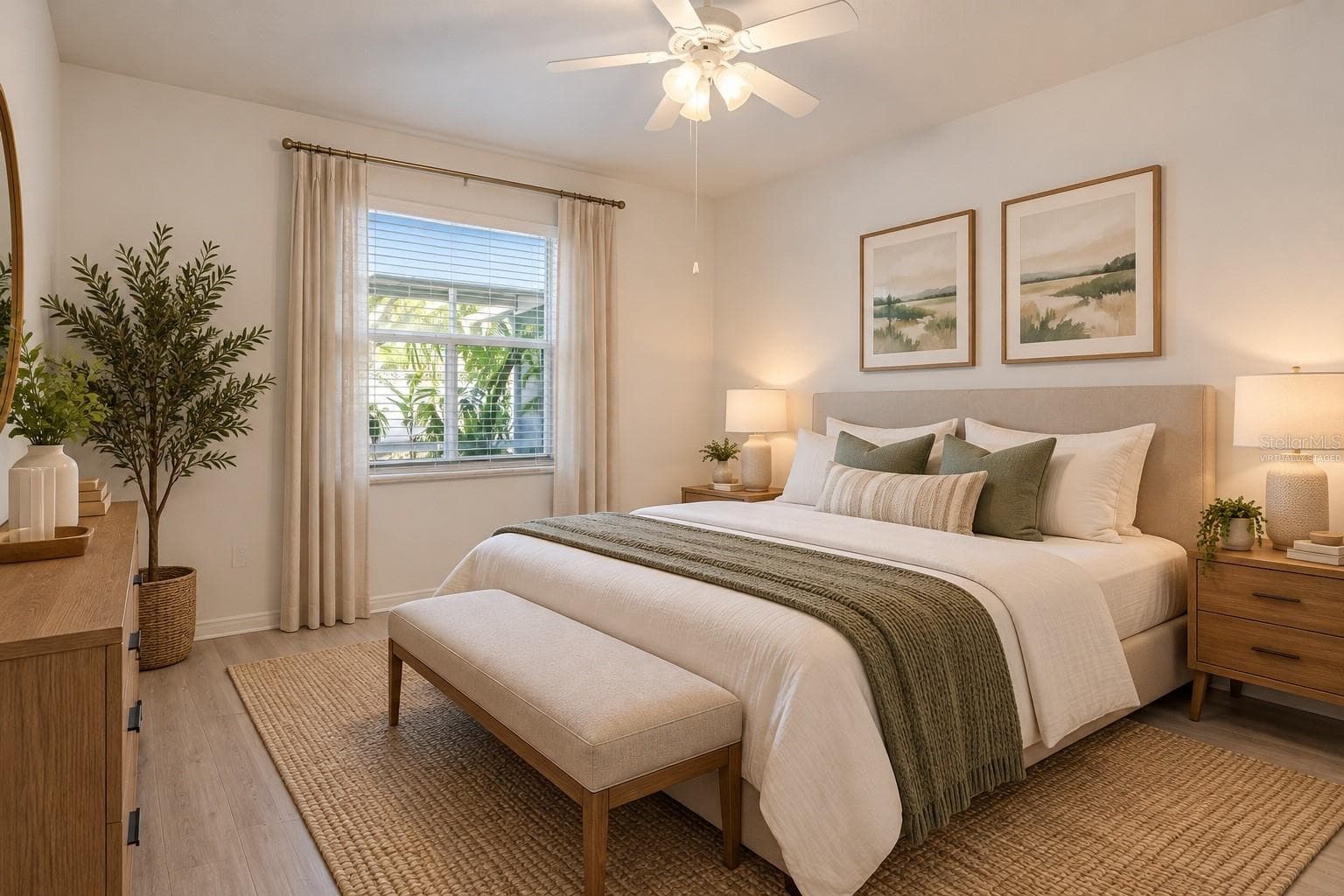 Primary Bedroom - Virtually Staged - 15806 GREEN COVE BLVD, CLERMONT
