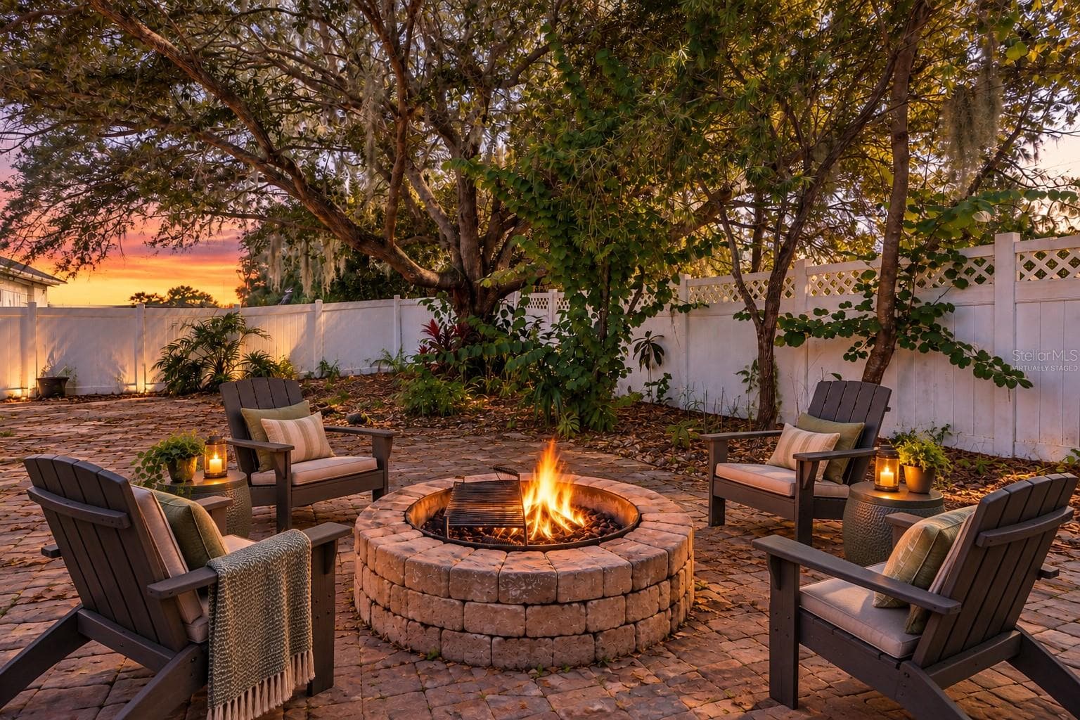 Fire Pit - Virtually Staged - 15806 GREEN COVE BLVD, CLERMONT