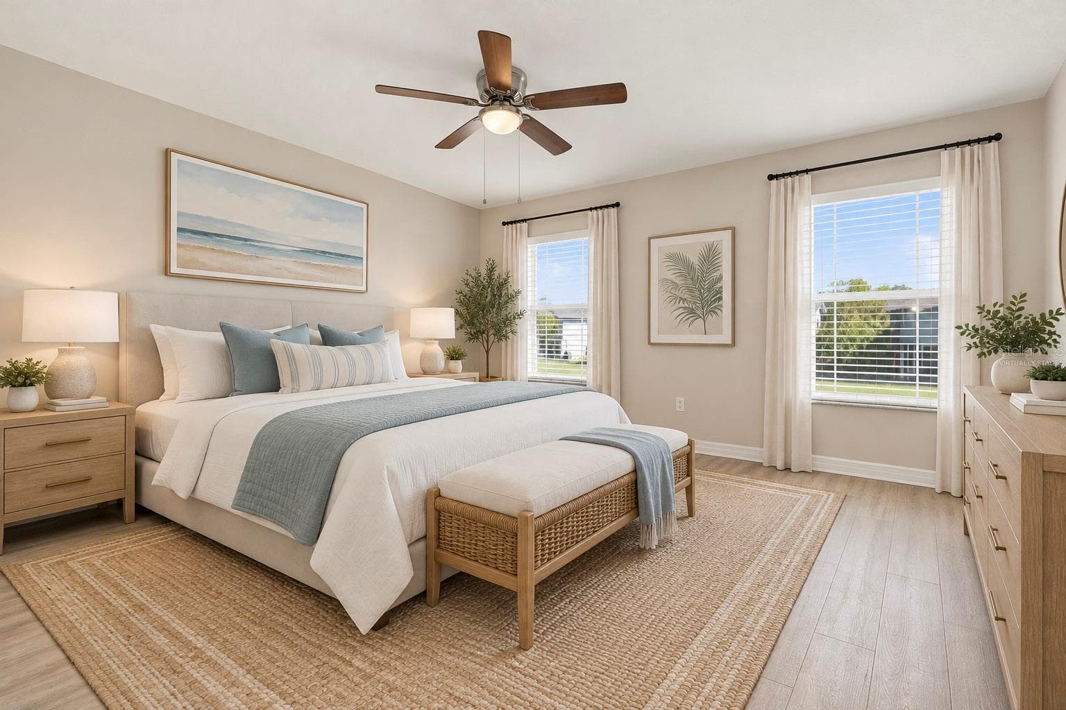 Virtually Staged Primary Bedroom - 10313 WILLOW LEAF TRL, TAMPA