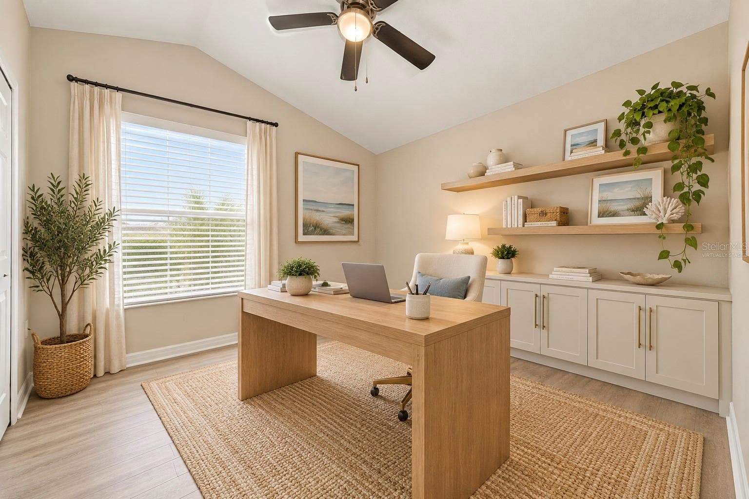 Virtually Staged 3rd Bedroom as Office - 10313 WILLOW LEAF TRL, TAMPA