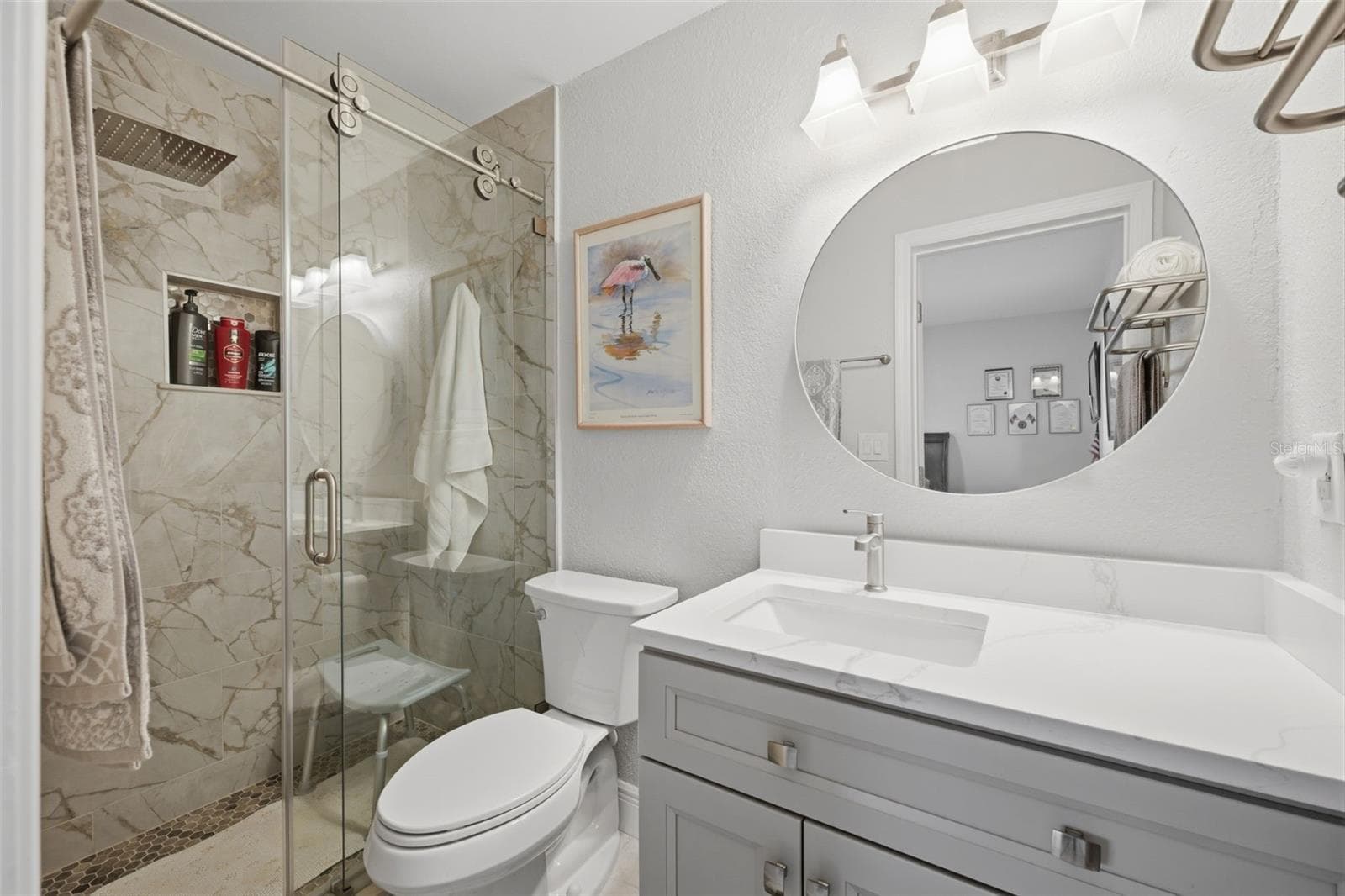 Primary En-suite bath. Quartz counters. Everything is NEW - 5513 BOWLINE BND, NEW PORT RICHEY