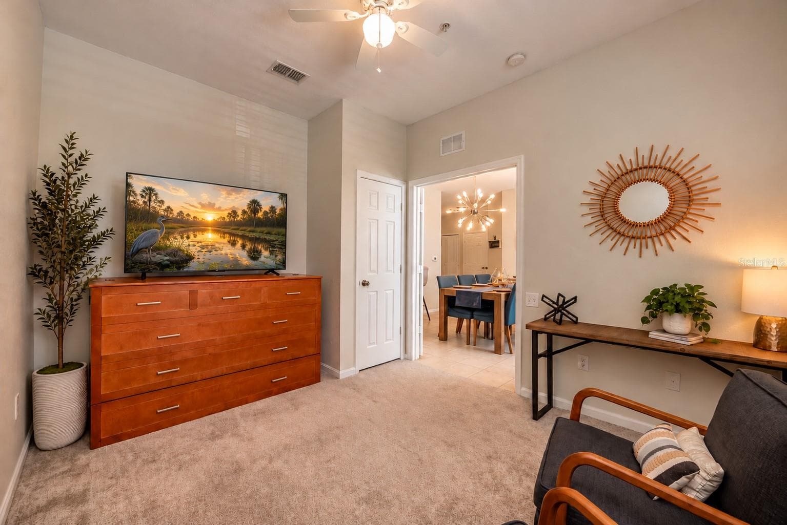 Double doors open to the 3rd bedroom off the great room and serves as both a second media room and bedroom! - 2778 ALMATON LOOP #204, KISSIMMEE