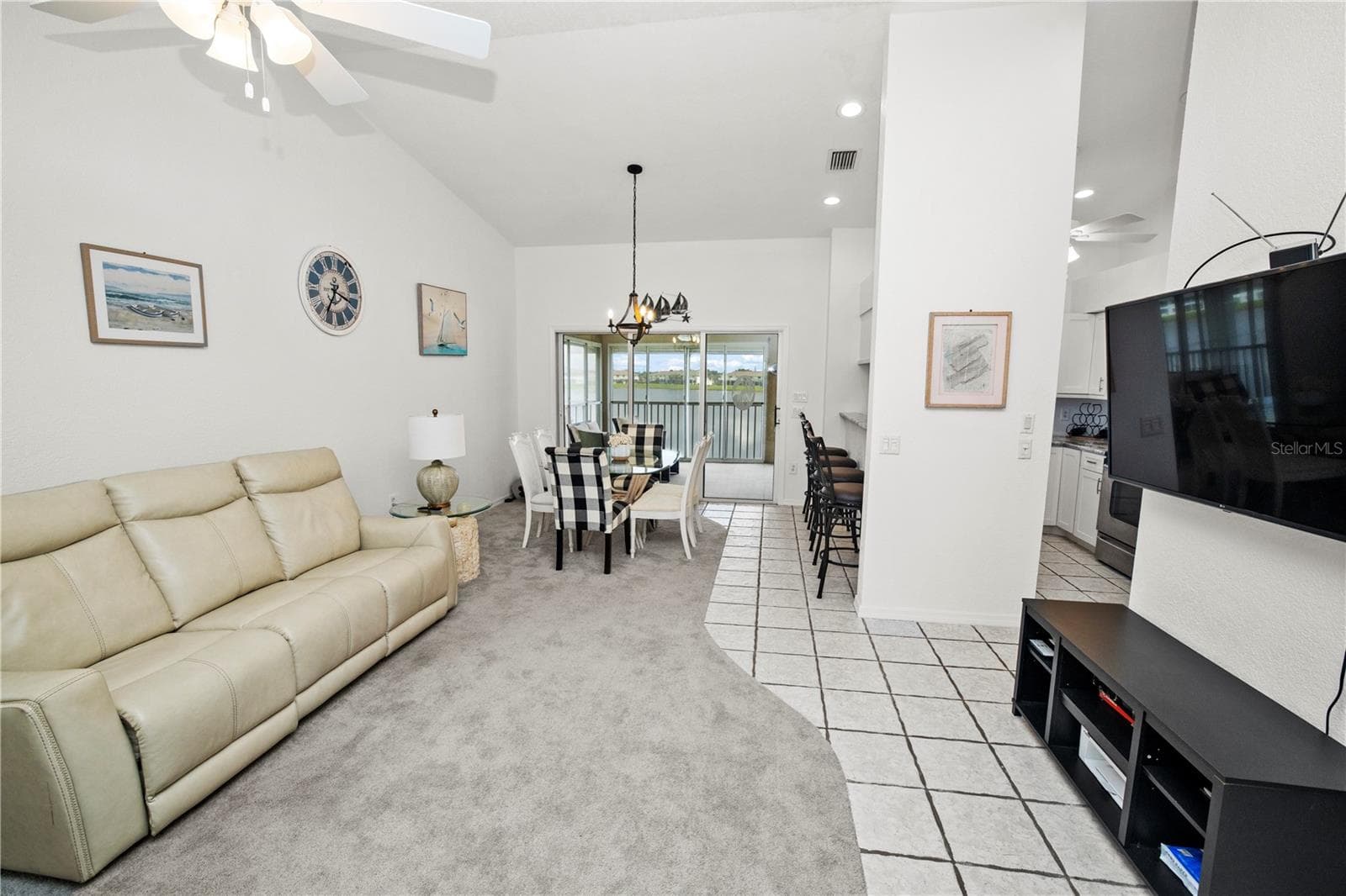 Open Floor Plan with Living, Dining and Kitchen all with Great Views - 26283 NADIR RD #201, PUNTA GORDA