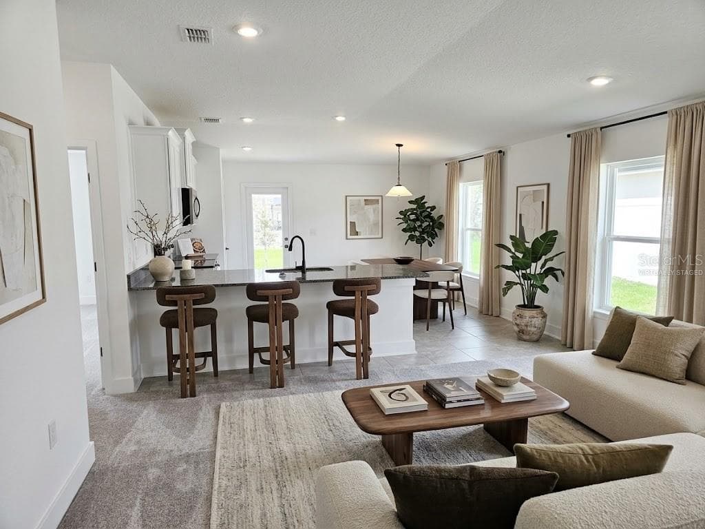 Great room and kitchen - virtually staged - 3614 BRIARLYNNE WAY, ST CLOUD