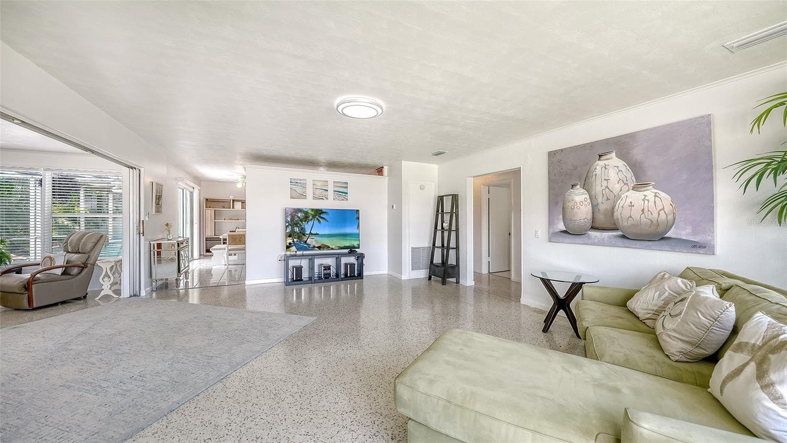 Living room Apt A - 7406 MARINA DR #A and B, HOLMES BEACH