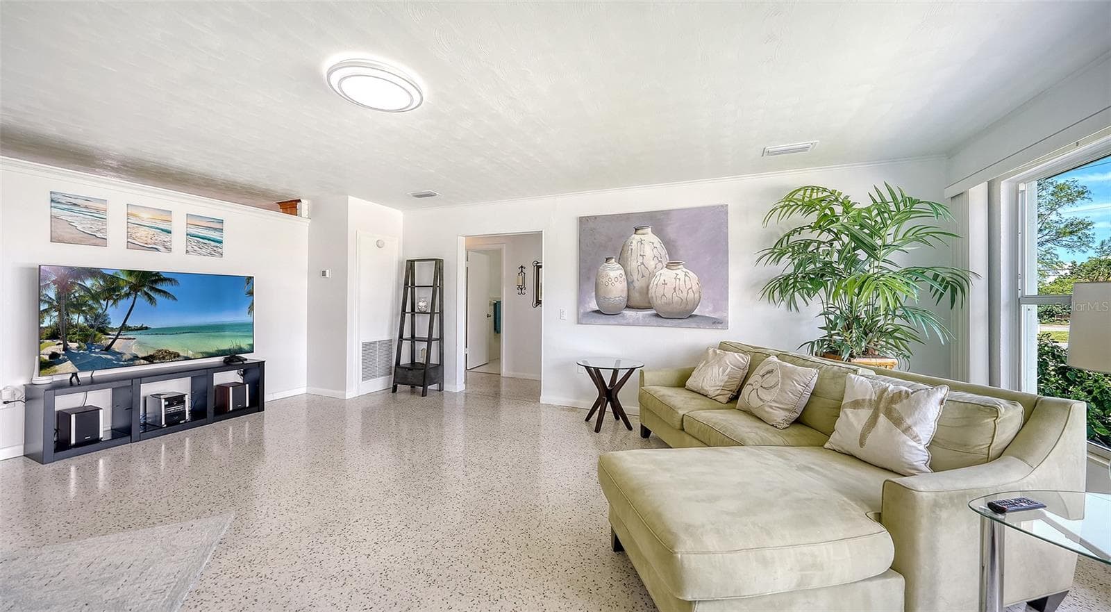 Living room Apt. A - 7406 MARINA DR #A and B, HOLMES BEACH