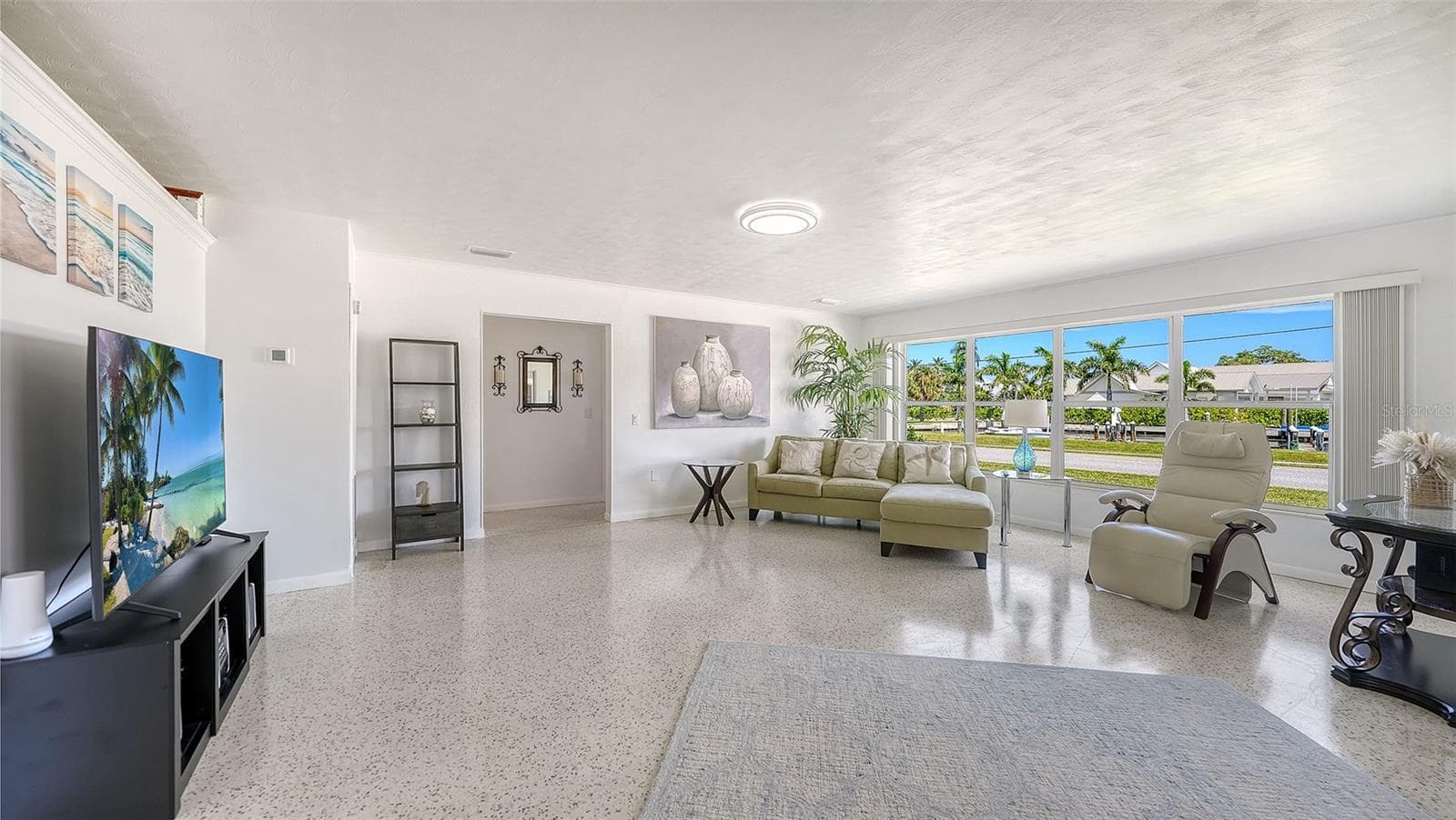Living room Apt. A - 7406 MARINA DR #A and B, HOLMES BEACH