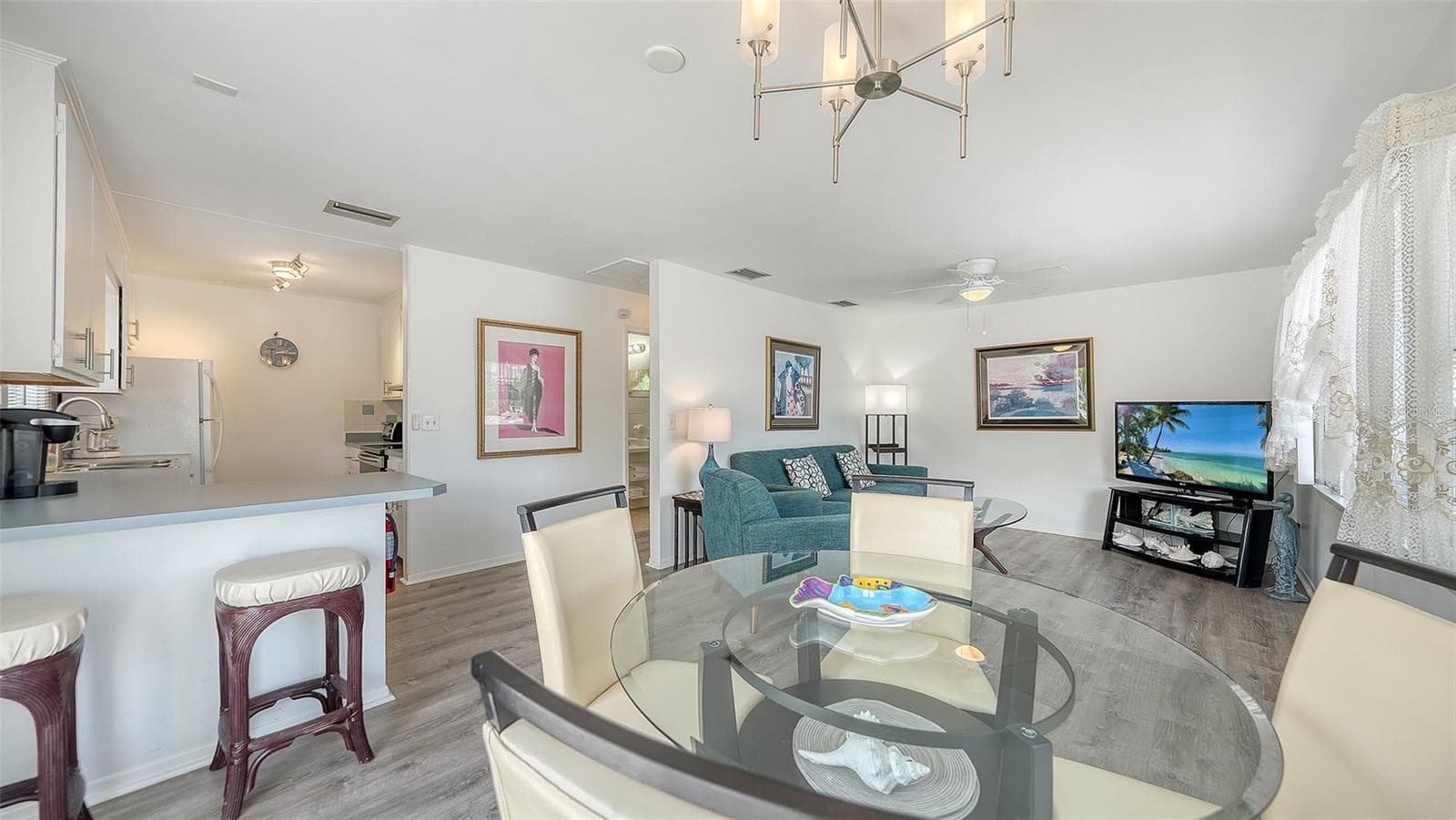 Upstairs living area Apt B - 7406 MARINA DR #A and B, HOLMES BEACH