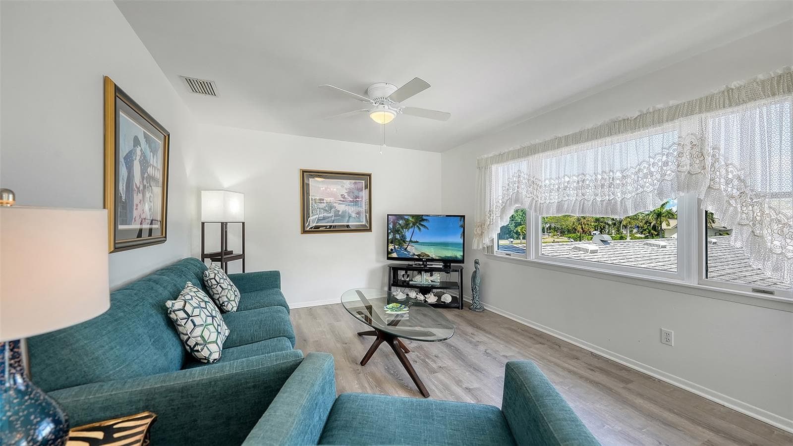Living room Apt B - 7406 MARINA DR #A and B, HOLMES BEACH
