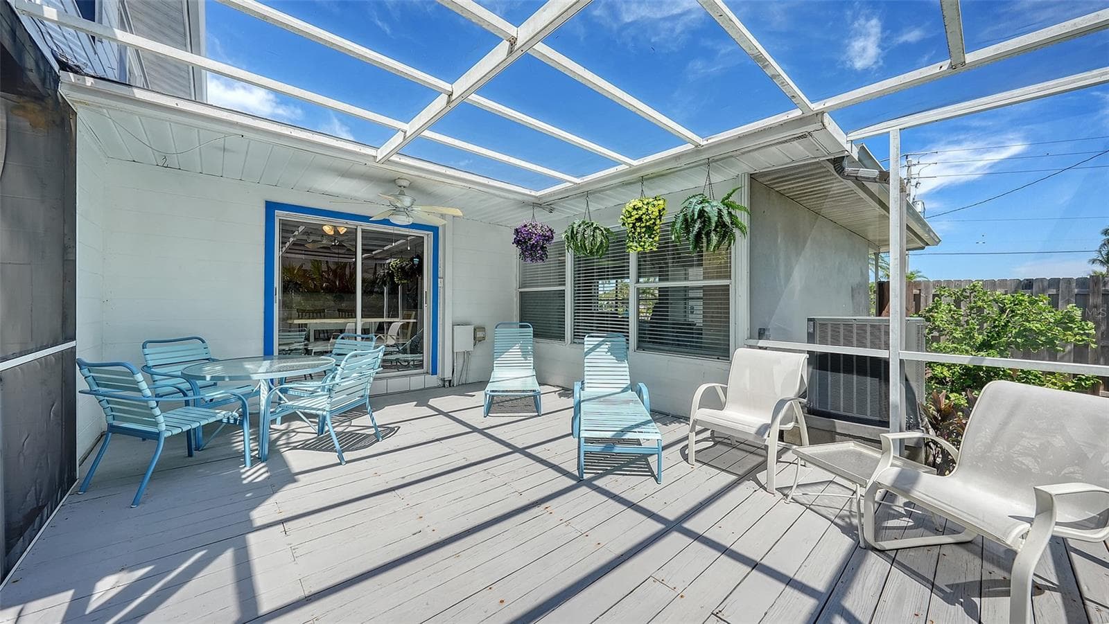 Screened patio Apt A - 7406 MARINA DR #A and B, HOLMES BEACH