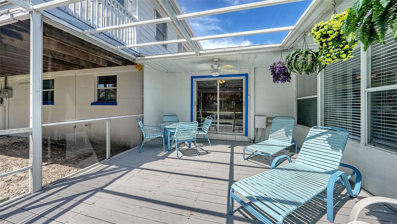 Screened patio Apt A - 7406 MARINA DR #A and B, HOLMES BEACH
