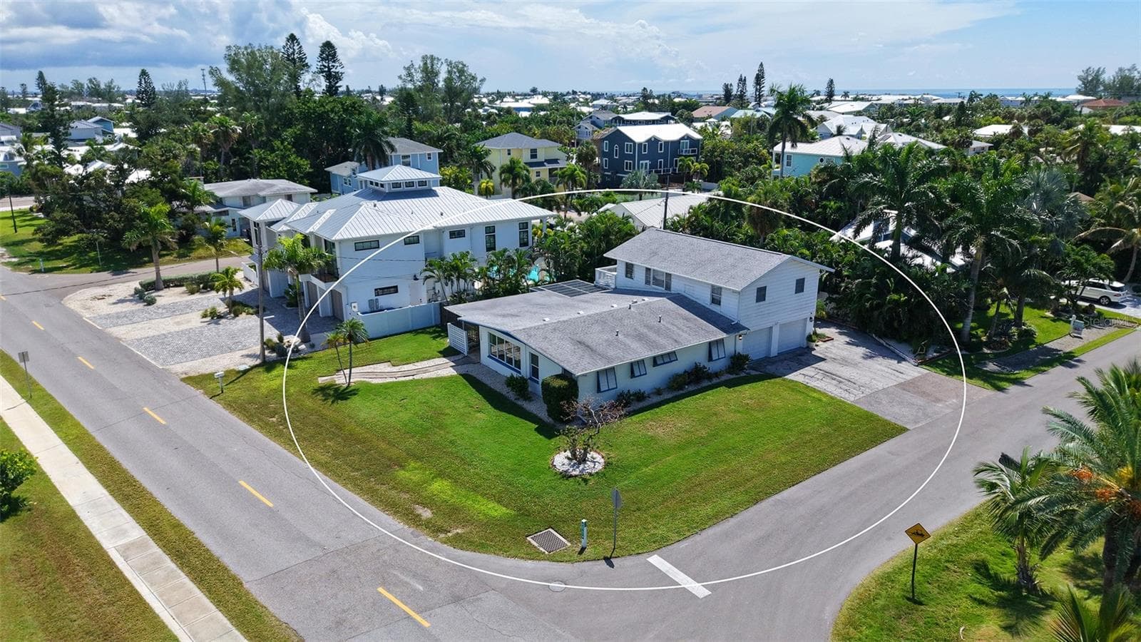 Corner lot on Marina Drive and 75th St - 7406 MARINA DR #A and B, HOLMES BEACH