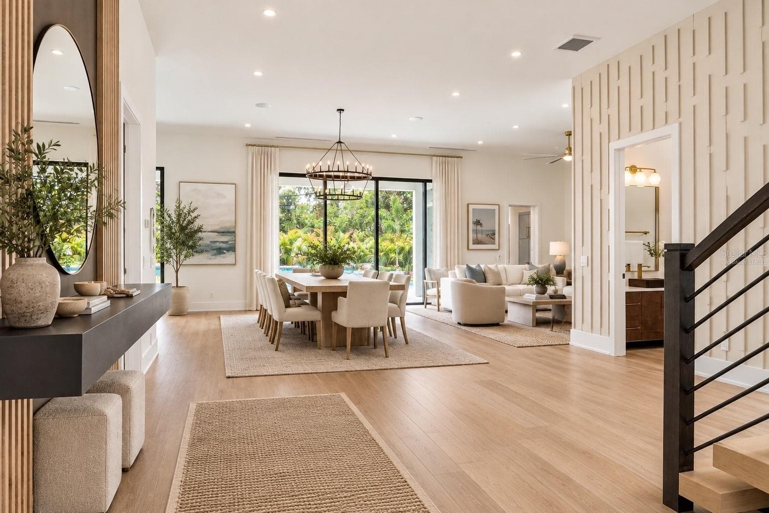Virtually Staged entrance into foyer - 1870 JASMINE DR, SARASOTA