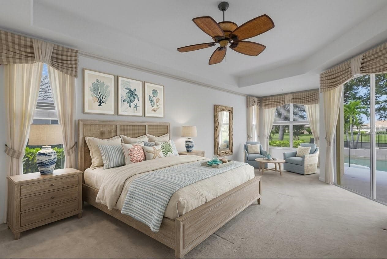 virtually staged primary bdrm - 8339 BARTON FARMS BLVD, SARASOTA