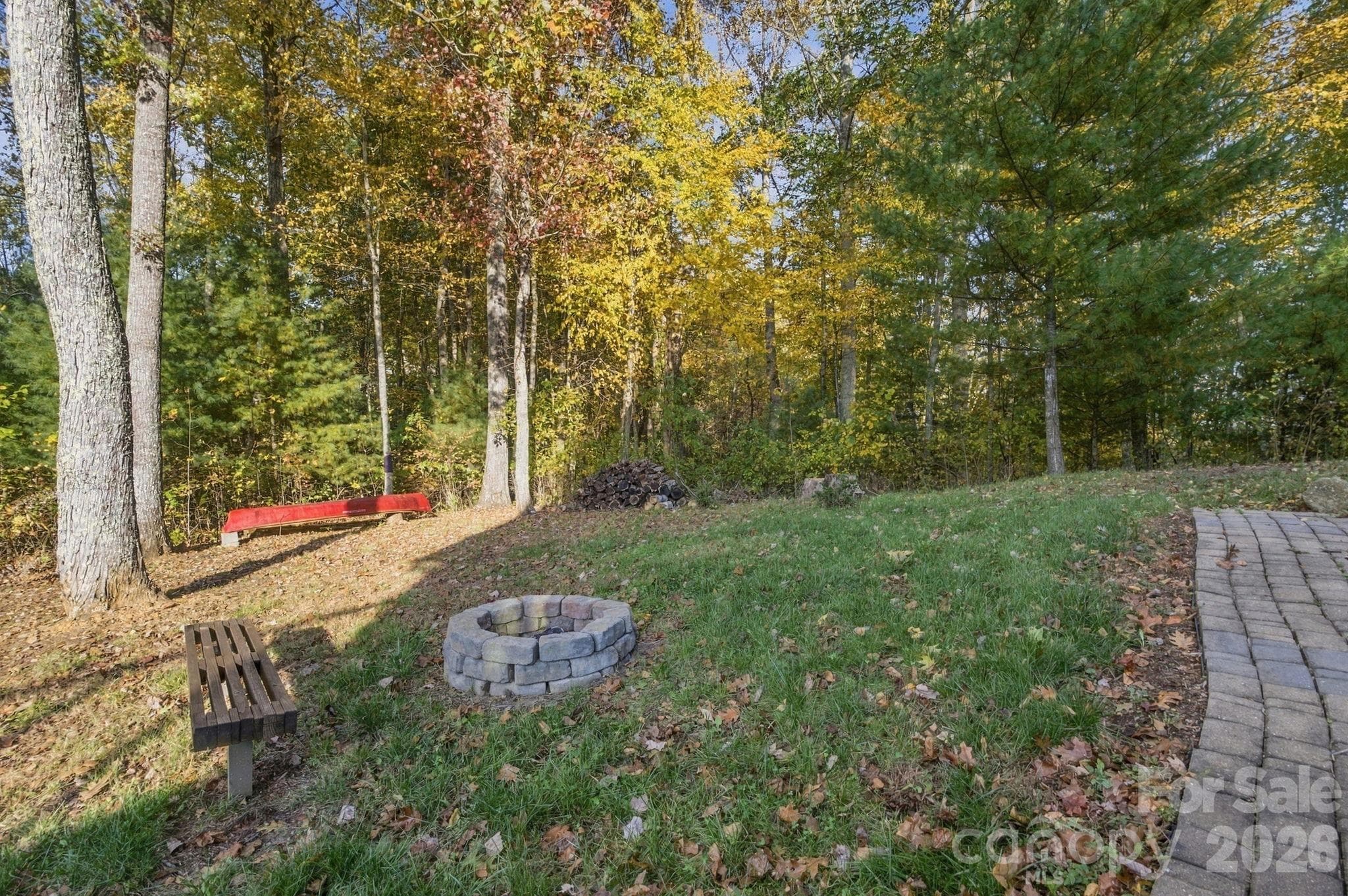 Firepit area - 1206 River Stone Drive, Laurel Springs