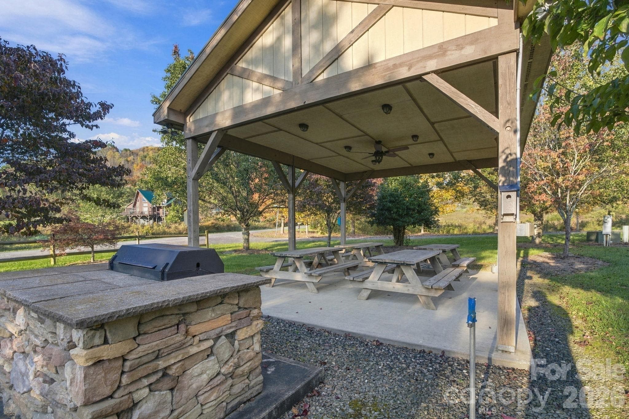 Community pavilion picnic area with grill - 1206 River Stone Drive, Laurel Springs