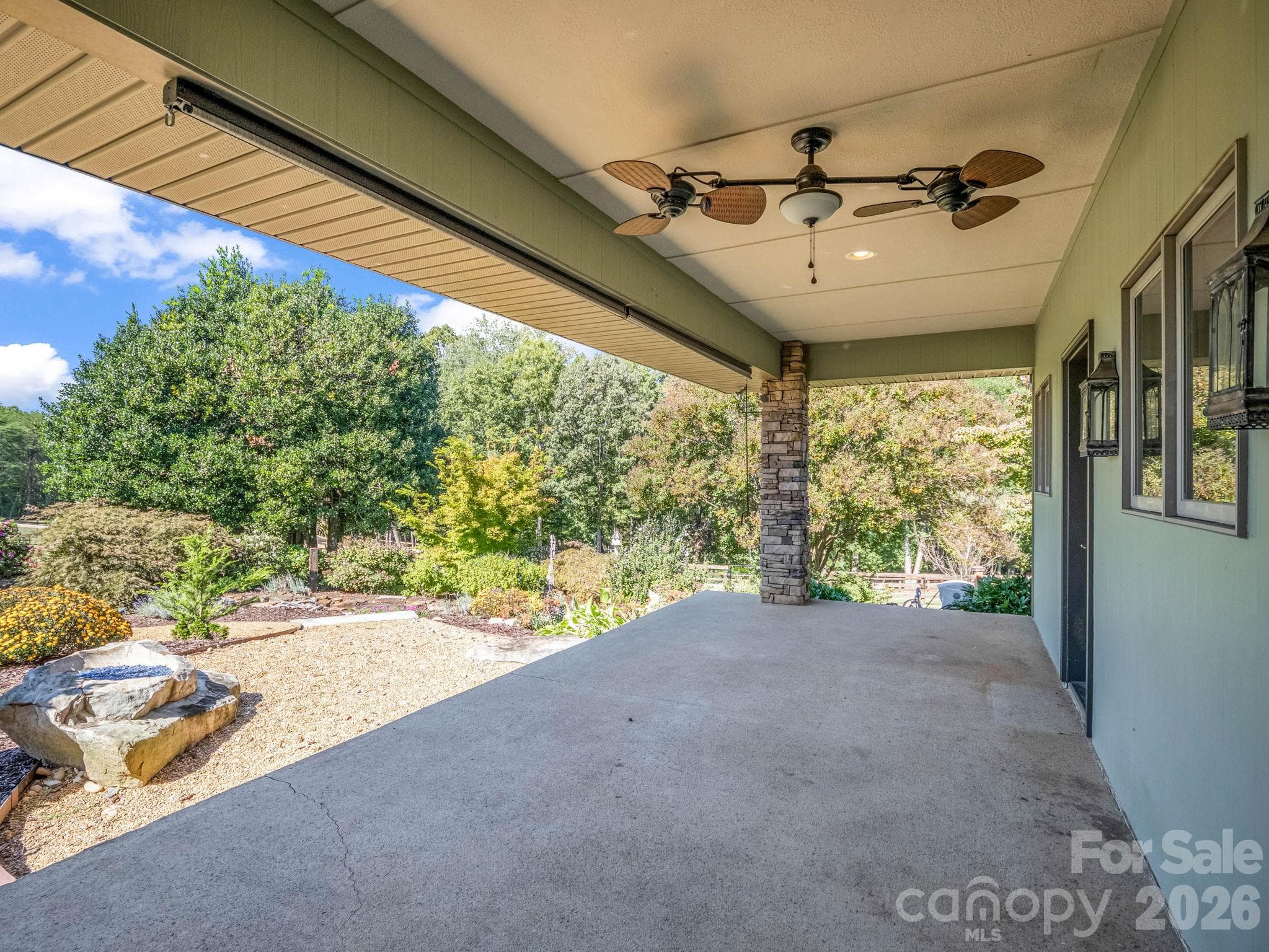 Water Feature and Fire Pit - 401 Over Hill Drive, Tryon