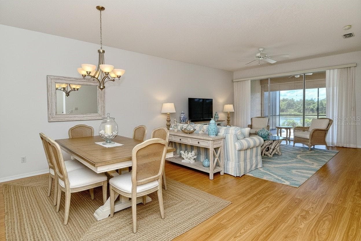 Living and Dining Rooms Virtually Staged - 5126 BLUE ASH AVE, SARASOTA