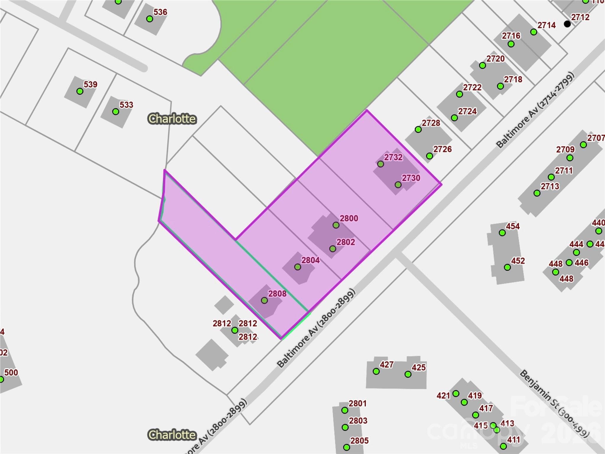 Lot at 2808 Baltimore Avenue, Charlotte, photo 4 of 4