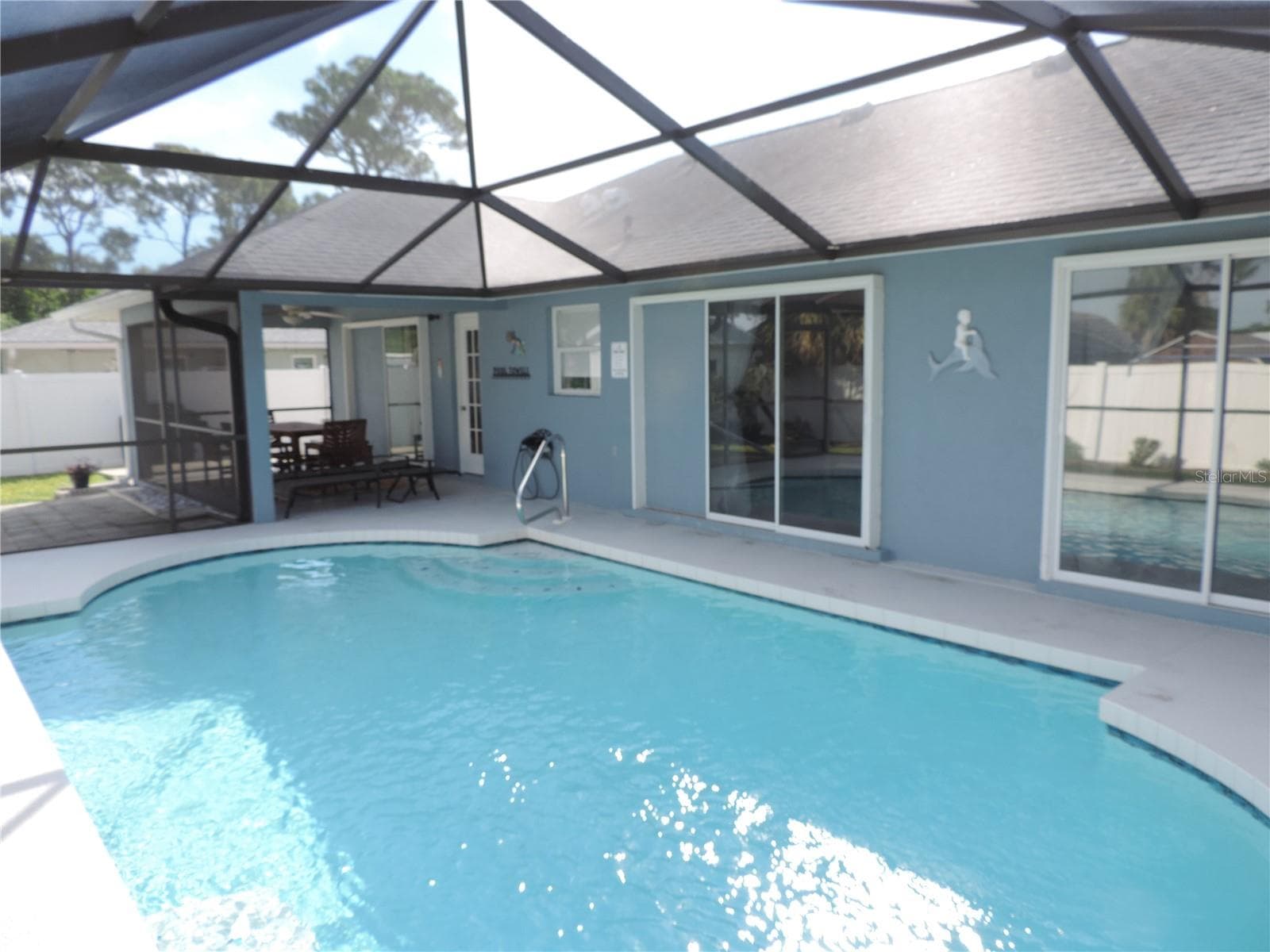 View of home from the pool - 1148 ROYAL RD, VENICE