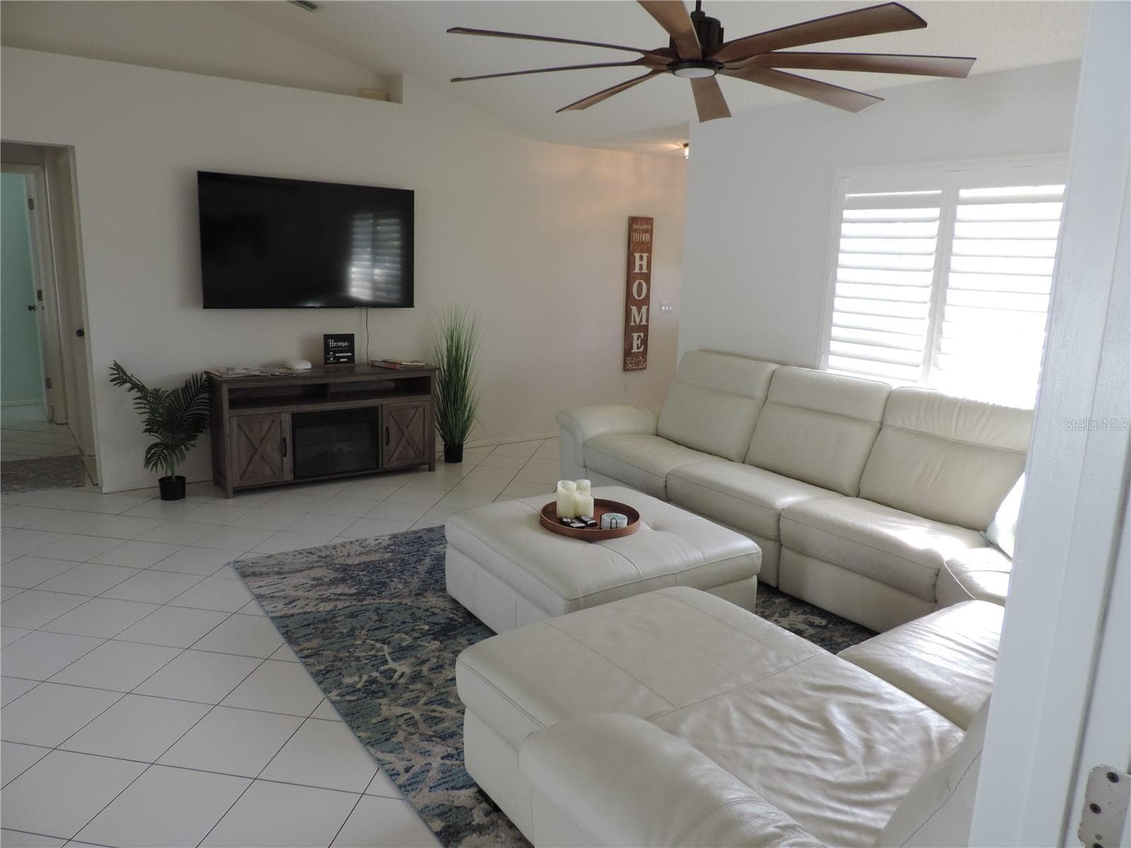 View of entryway and living room from primary bedroom - 1148 ROYAL RD, VENICE