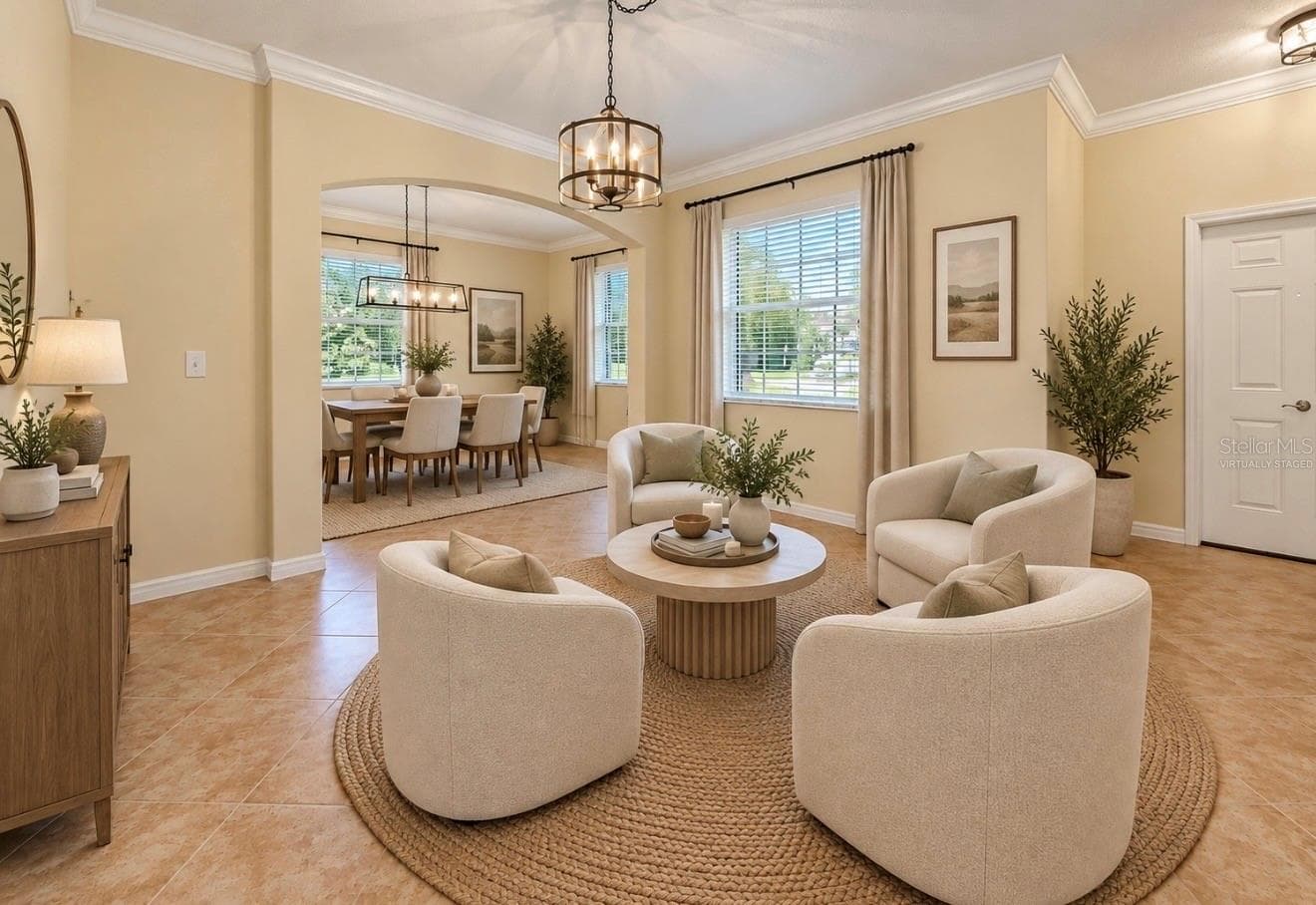 Virtually Staged Formal Living Room - 12130 STREAMBED DR, RIVERVIEW