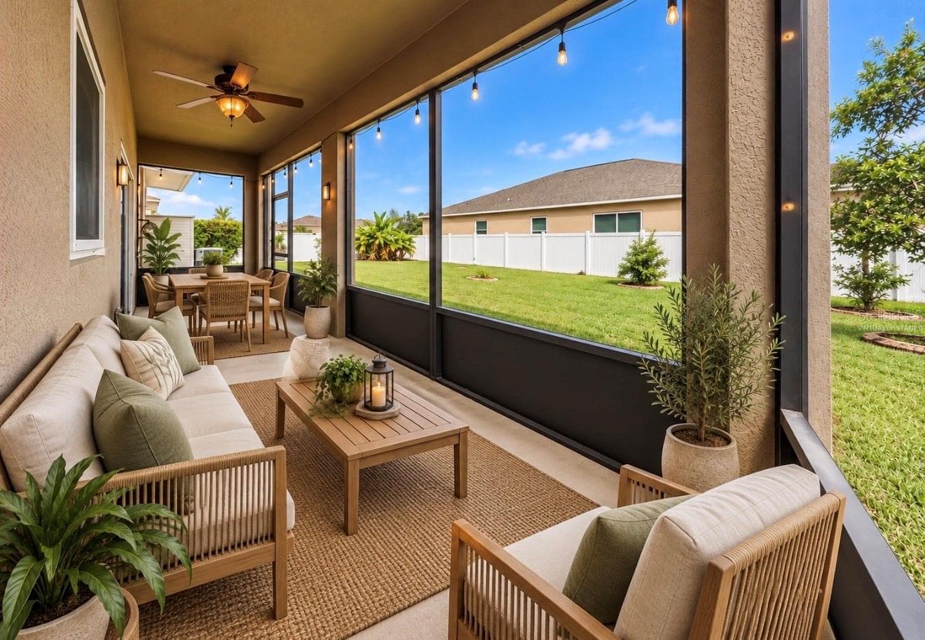 Virtually Staged Lanai - 12130 STREAMBED DR, RIVERVIEW