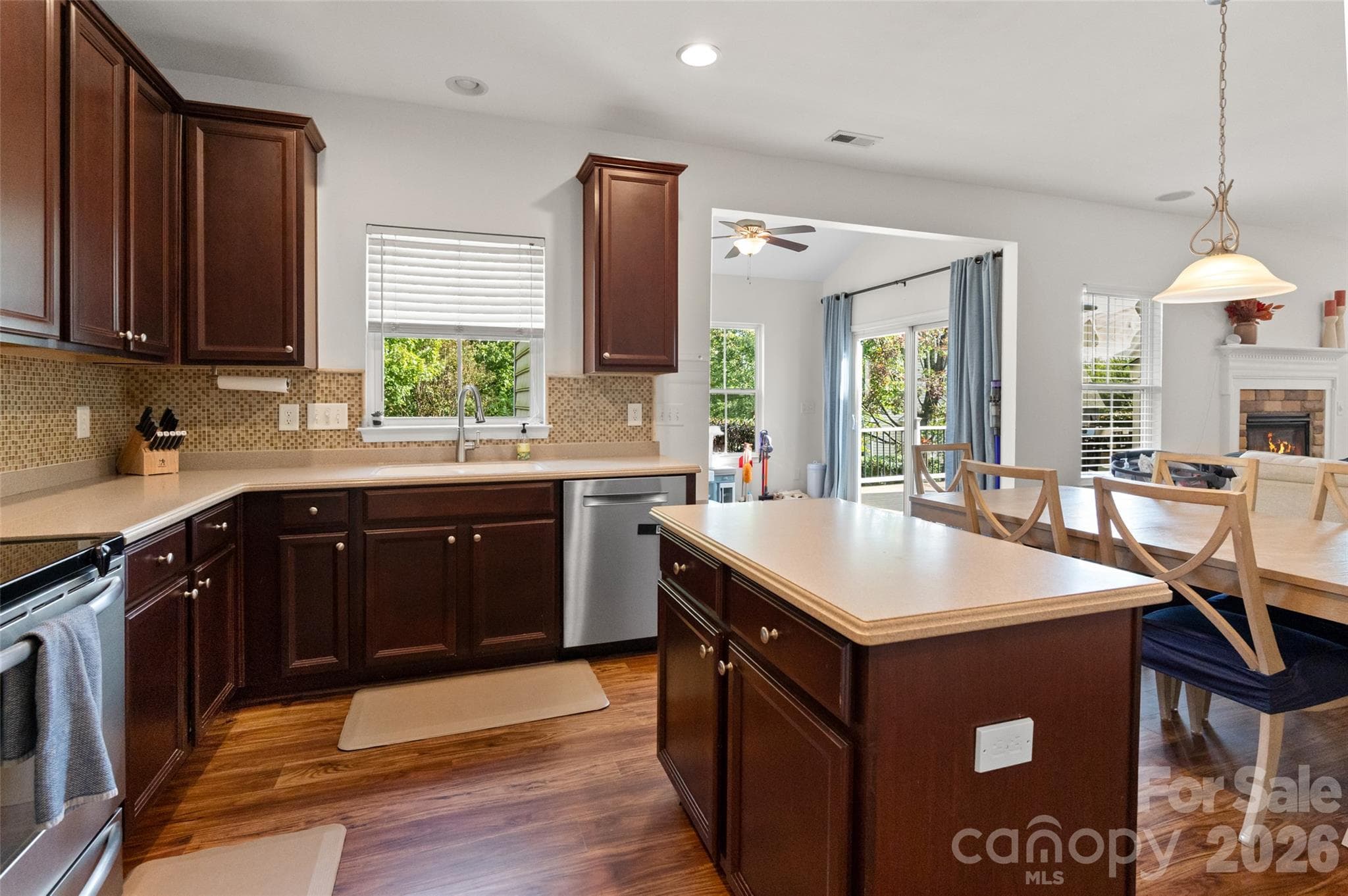 kitchen island and xtra dining space - 837 Lion Lane, Fort Mill
