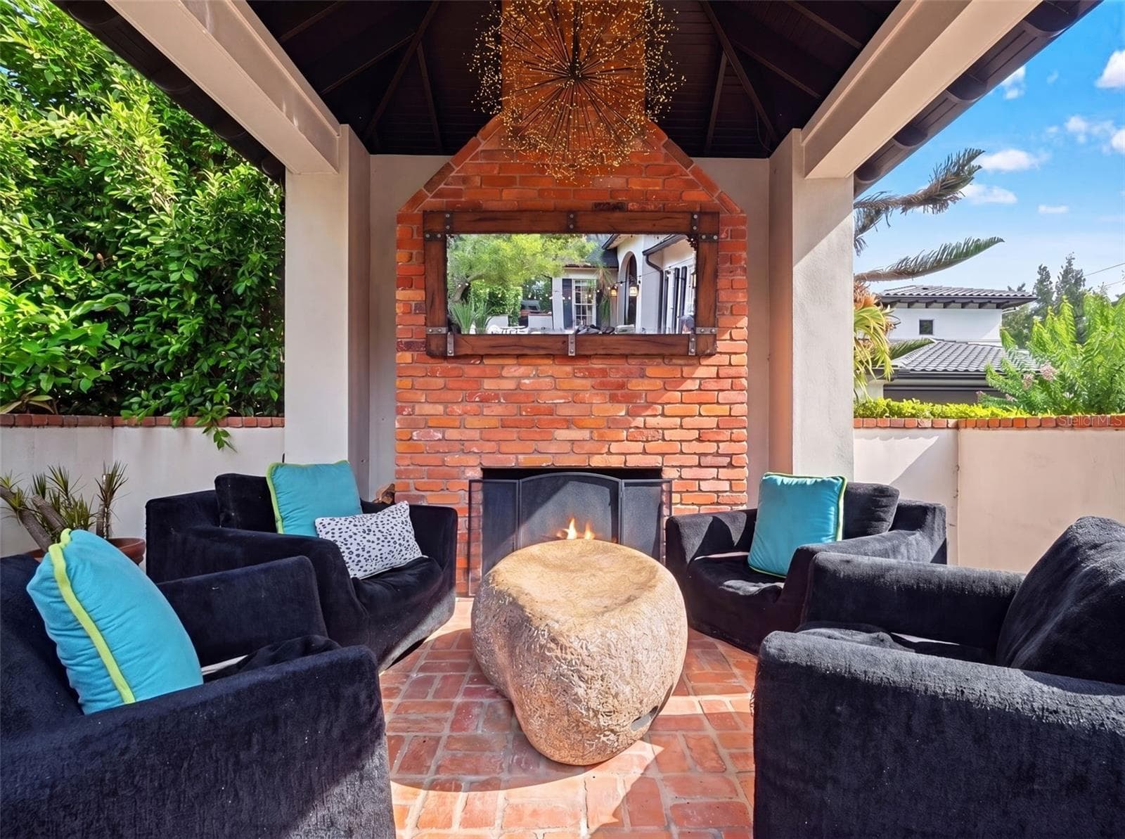 Pool Cabana with Fireplace - 1600 LEGION DR, WINTER PARK