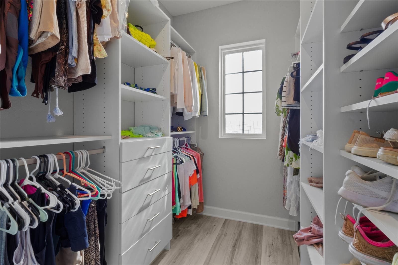 One of the 2 walk-in closets in the Primary bedroom - 9113 LUNA LN, SARASOTA