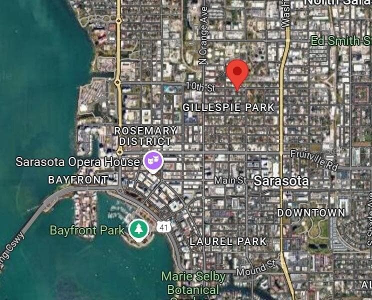 Area map - Sarasota - 1754 10TH ST, SARASOTA