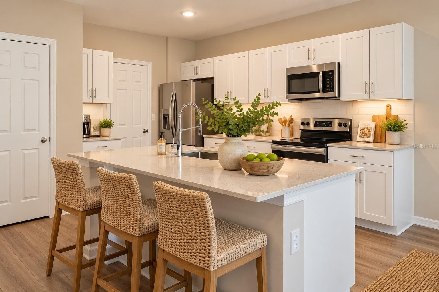 Open Kitchen digitally staged - 7580 FREESIA TRCE, WESLEY CHAPEL