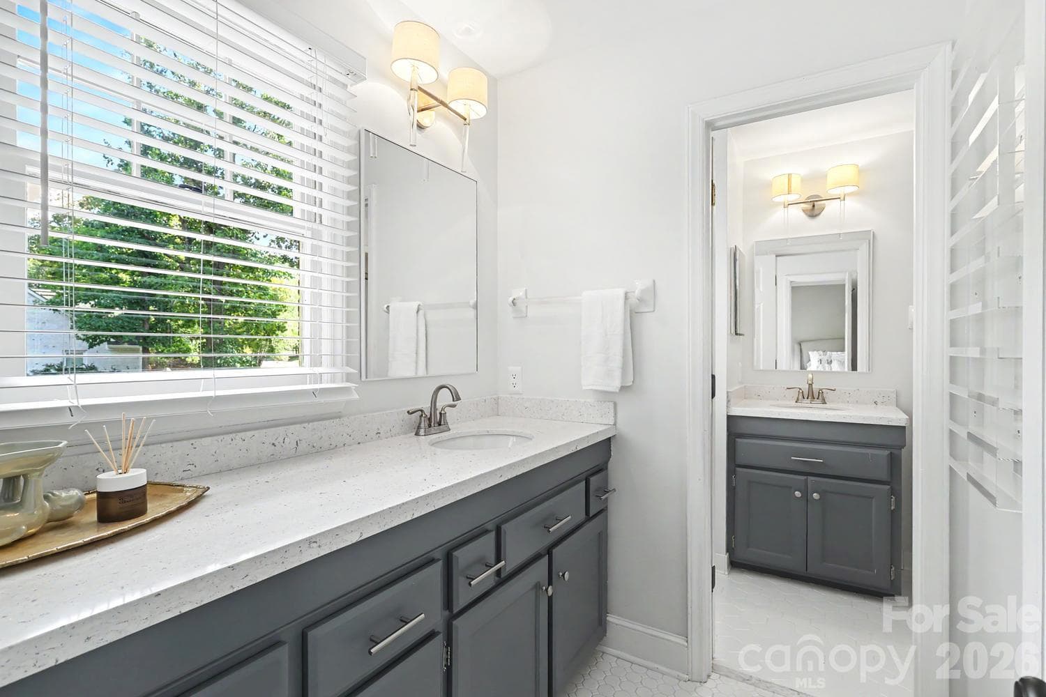 Primary bath, 2 sinks - 5515 McCallum Court, Charlotte