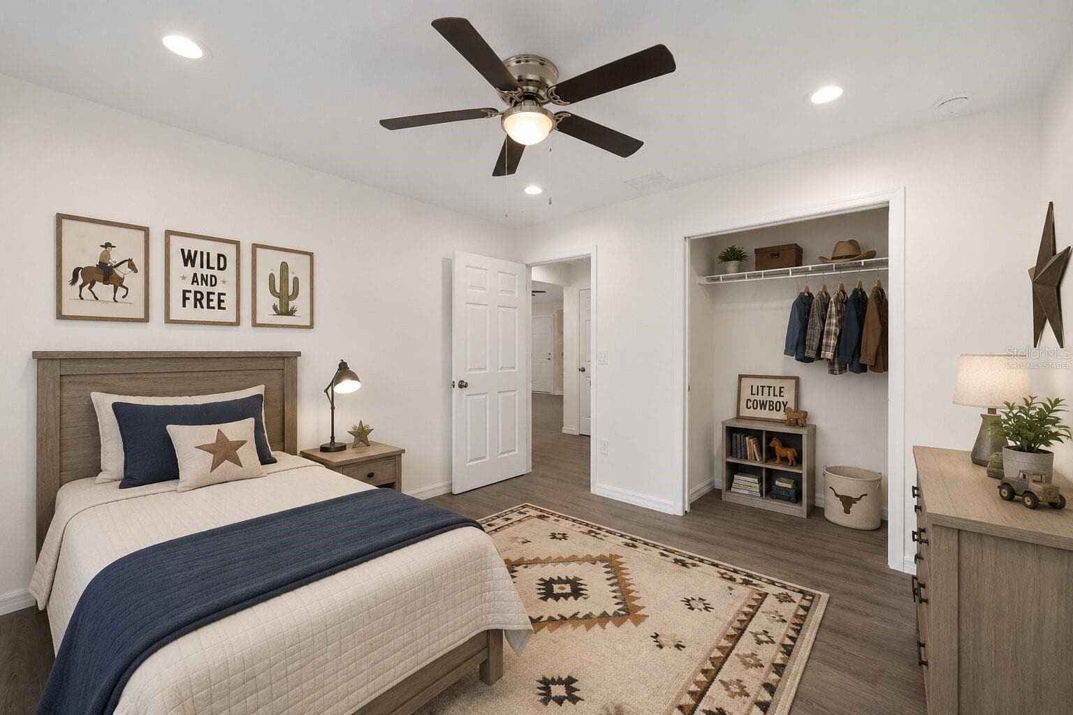 Virtually Staged Bedroom - 14421 SW 77TH AVE, OCALA