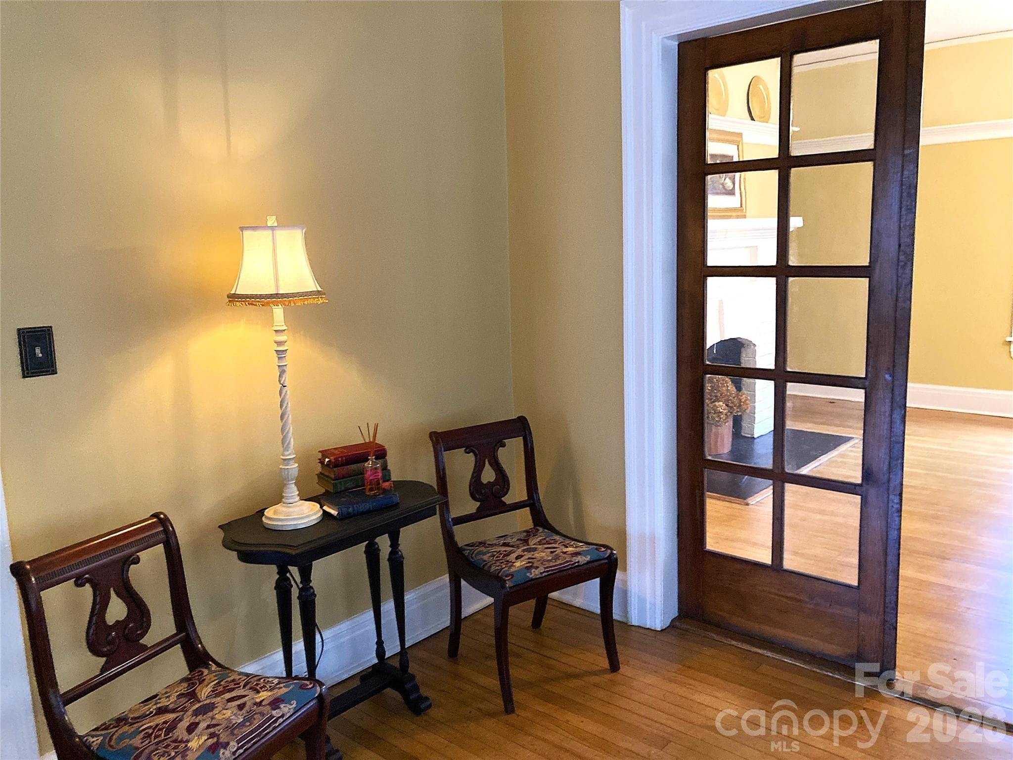 Foyer with French doors to Dining Room. - 326 S 3rd Street, Albemarle