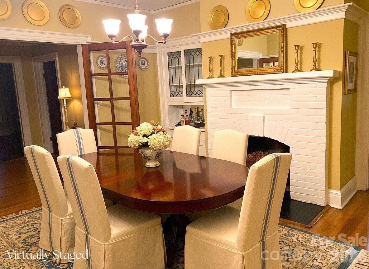 Dining Room virtually staged. - 326 S 3rd Street, Albemarle