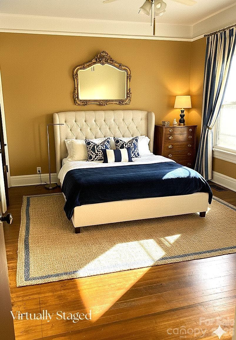 Primary Bedroom virtually staged. - 326 S 3rd Street, Albemarle
